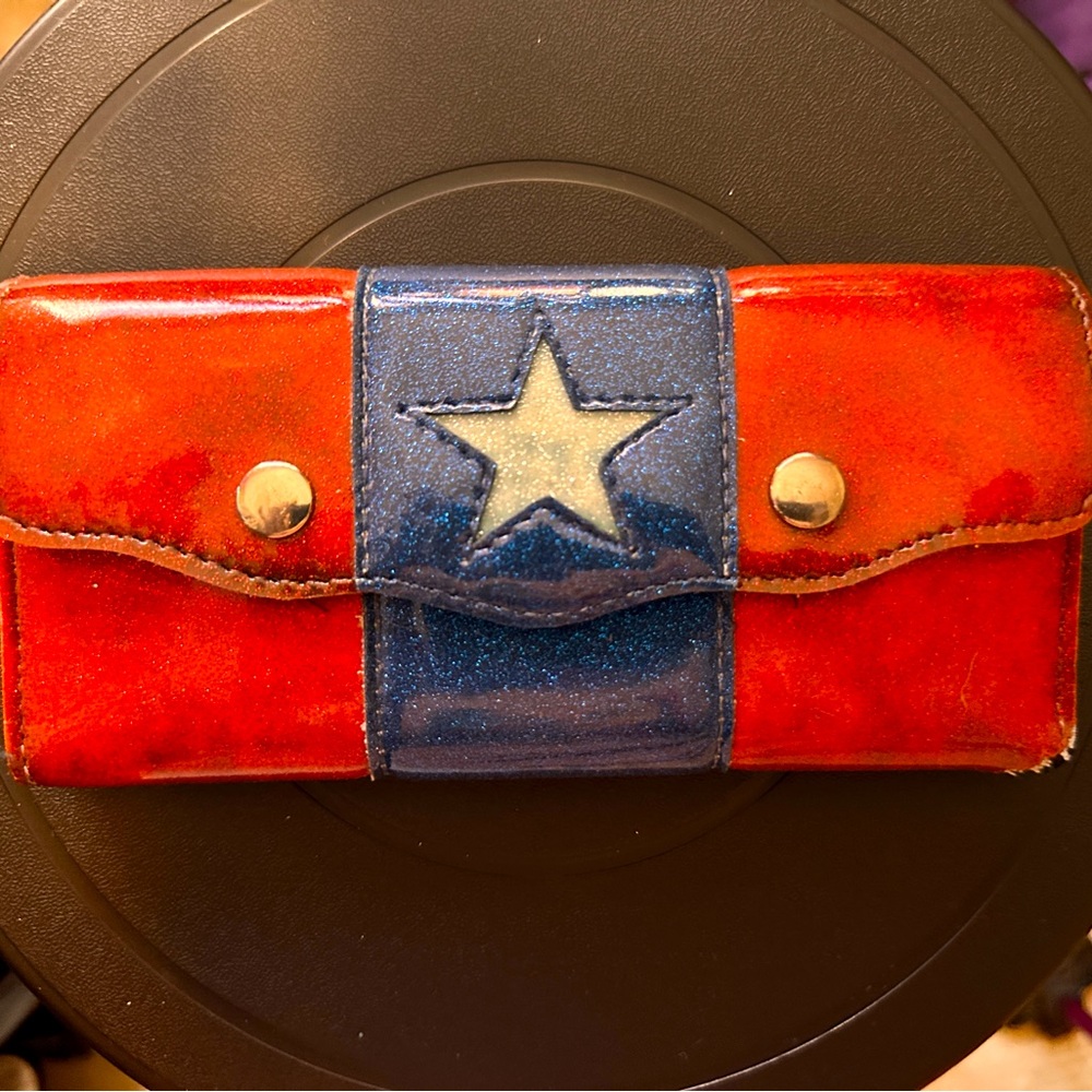 Vinyl Stars and Stripes wallet by Double K Originals